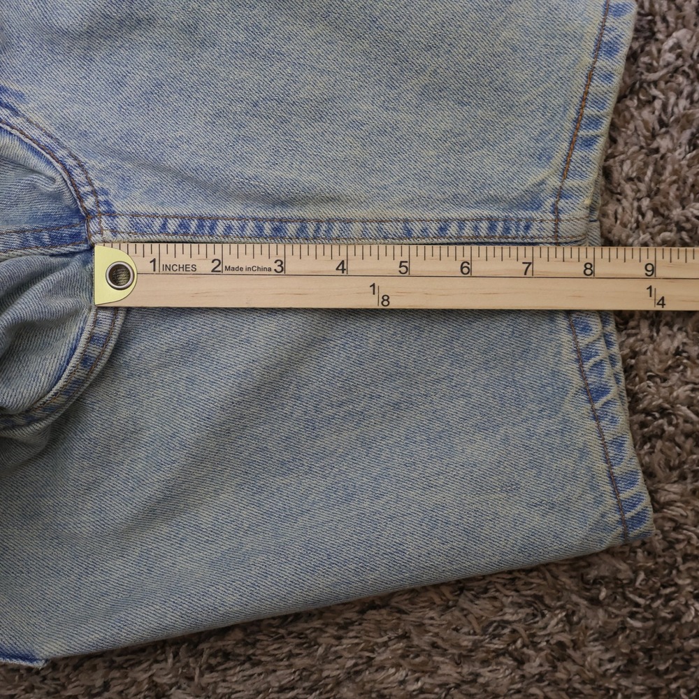 Vintage 2000 Levis 505 Regular Fit Denim Shorts Size 31 Light Wash Distressed - Picture 14 of 16